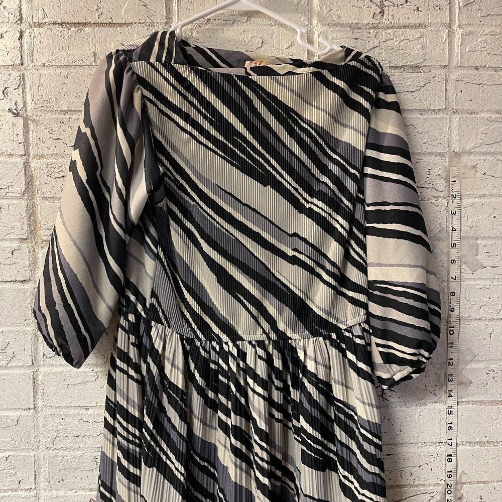 Vintage Lehigh Pleated Retro 80s Dress Med